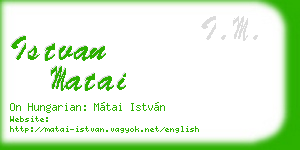 istvan matai business card